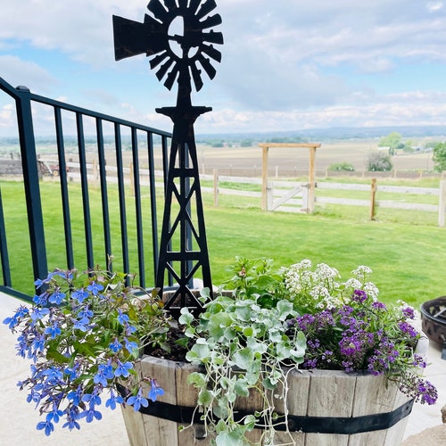 Metal Windmill Garden Stake - Etsy