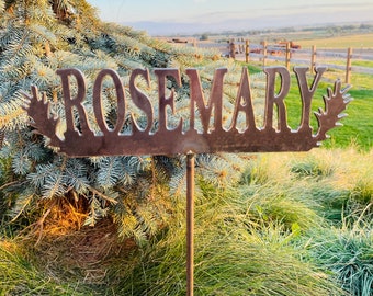Rosemary Garden Stake