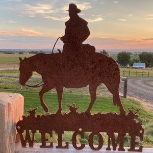 Cowboy Welcome Sign