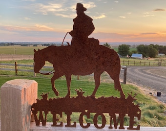 Cowboy Welcome Sign