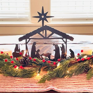 Metal Nativity Scene