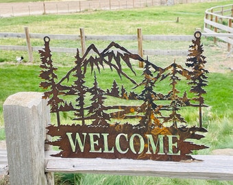 Mountain Welcome Sign