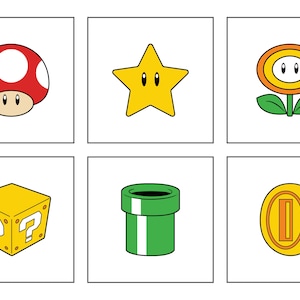 Mario Items SVG, Druck und Schnitt, Grundschnitte für Cricut und andere Schneidemaschinen