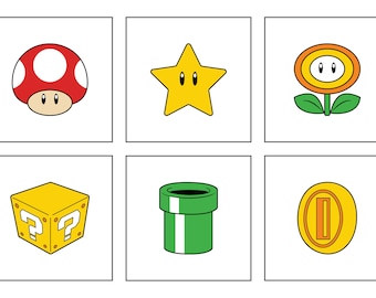 Mario Items SVG, Print and Cut, Basic Cuts for Cricut and other cutting machines