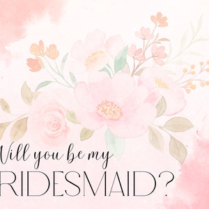 Pink Floral Bridesmaid Proposal