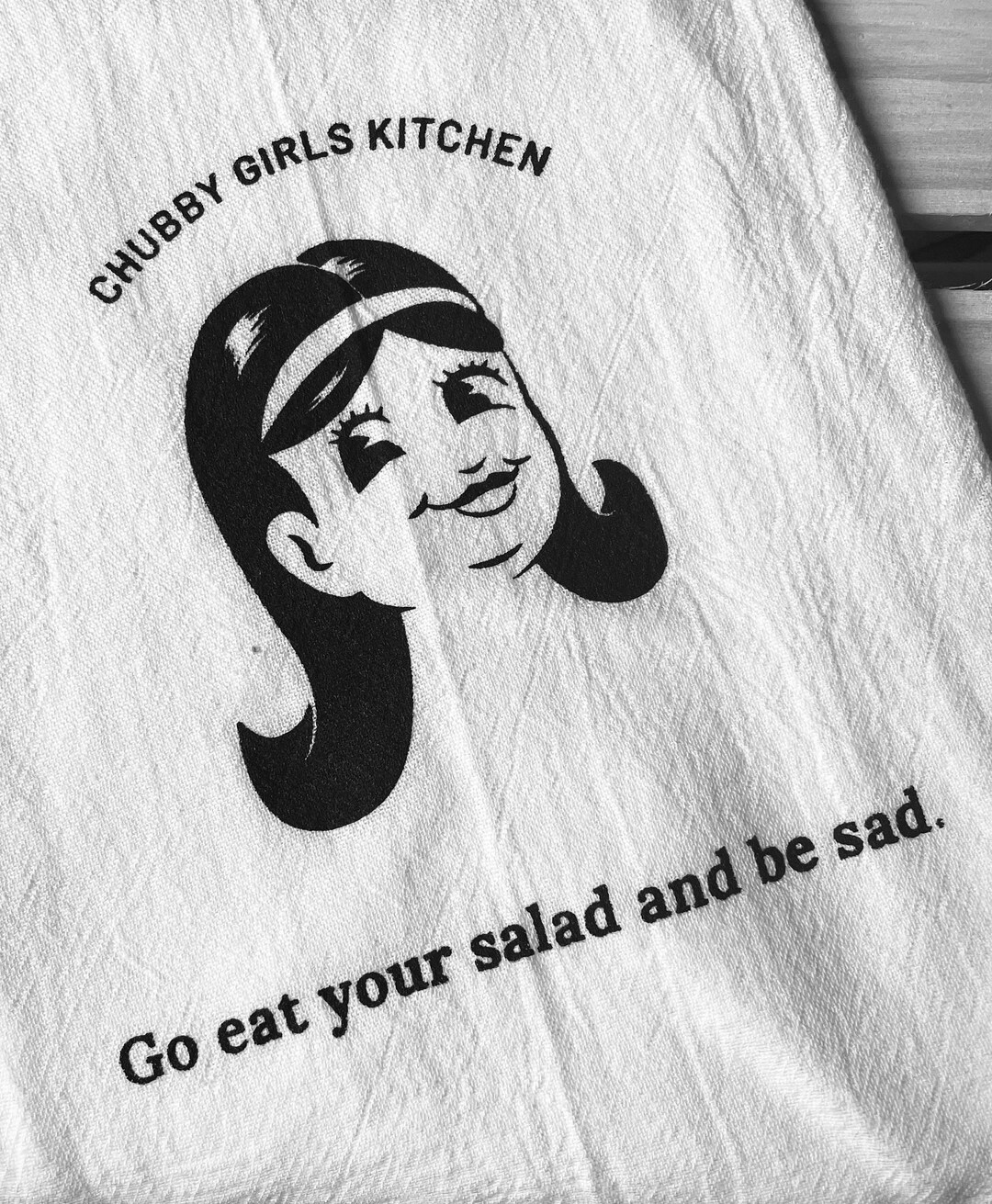Sad Kitchen Rag Eat Salad and Be Sad Kitchen Flour Sack Towel - Etsy