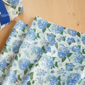 Blauwe hortensia tissuepapier set van 10, bloemenvloeipapier, hortensia cadeaupapier, huwelijkscadeaupapier, inpakpapier housewarmingcadeau