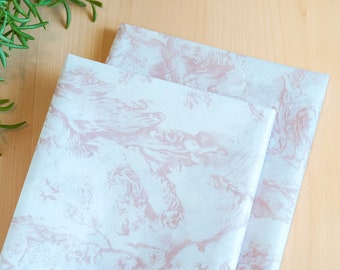 Toile de Jouy Tissue Paper, Dusty Rose Tissue Paper, Toile de Jouy Gift Tissue Paper, Wedding gift wrap, Wedding Tissue Paper[set of 10]