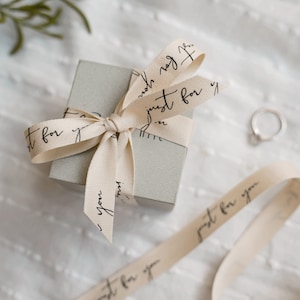 Just For You Cotton Ribbon 13 mm | Printed Ribbon | Ribbon and Bow for gift,Gift wrapping,Birthday Ribbon,Wedding Ribbon, Valentine Ribbon