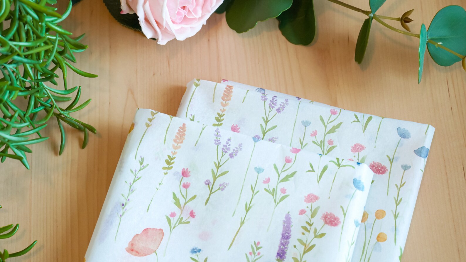 Springtime Tissue Wrapping Paper, Floral Tissue Paper, Patterned Tissue ...
