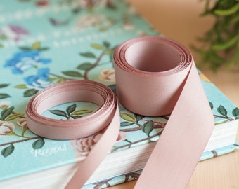 Dusty Pink Cotton Ribbon, Pink Cotton Ribbon, Pink Wedding Gift Ribbon, Christmas Gift Ribbon, Rose Gift Ribbon, 10mm, 35 mm
