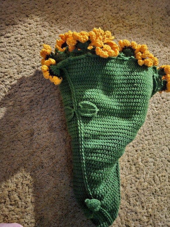 ひまわりの花束ブランケット - Etsy 日本