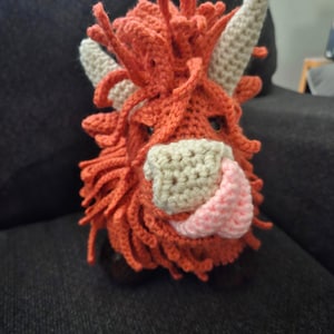 Crochet highland cow doll