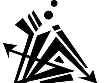 Vinyl Decal "Cyber Graffiti" (Read Desc. Please) Cyberpunk Cosplay Customization Geometric Sci-fi Tech  Decal for Costume Laptop Car