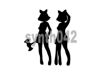 Vinyl Decal  "Mox Silhouettes" (Read Description for color options) Cyberpunk Gang Sticker for Laptop Window Car PC