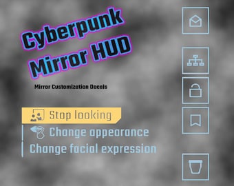Cyberpunk Mirror HUD Decal Set See Images for Sizing