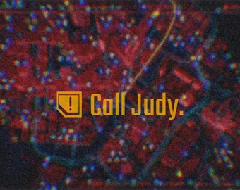 Vinyl Decal "Call Judy" Cyberpunk HUD Notification Game Homage in 2 Sizes or Message for Custom Sizing