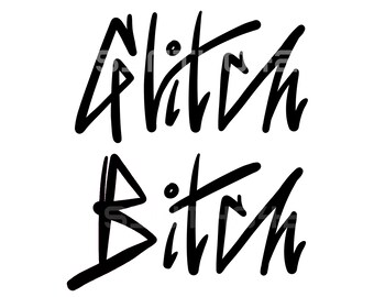 Vinyl Decal "Glitch Bitch" Cyberpunk Techy Futurism Sci-Fi Computer Laptop Window Sticker