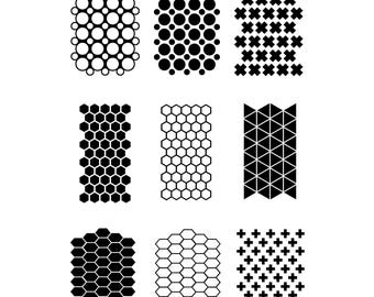 Vinyl Decal "Clusterpunk" Cluster Pattern decals for Cosplay Costume, Car or Laptop Customization, 2 x 6inch long sheets per order. See Desc