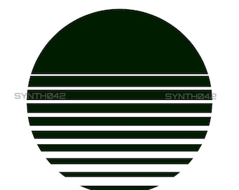 Vinyl Decal "Vaporset" Vaporwave Synthwave Retro Sunset Cyberpunk Futurism Techy Laptop Car Window Sticker