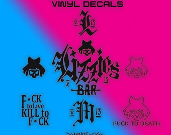 The Mox and Lizzie's Bar Vinyl Decals Gang Emblems/Logos Cyberpunk 2077 Video Game Homage (see all images)