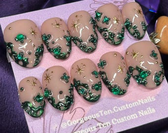 Uñas con diamantes de imitación/uñas cromadas/uñas con joyas/uñas doradas/uñas plateadas/uñas verdes/uñas a presión/uñas reutilizables/uñas rojas/uñas azules/uñas naranjas