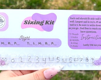 Sizing Kit/ Nail Sizing /Press on nails/ Press on Sizing/ Press on / Sizing Nails