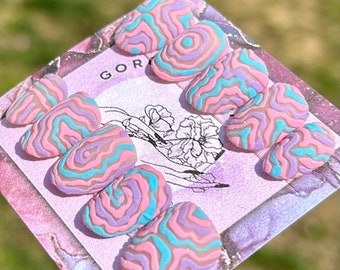 uñas abstractas/ arte de uñas abstracto/ abstracto/ prensa ons/ prensa en las uñas/ uñas rosas/ uñas moradas/ uñas azules/ uñas geniales/ uñas bonitas