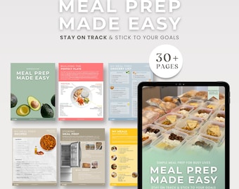 Guía de preparación de comidas para principiantes: recetas, planificadores y listas (descarga instantánea)