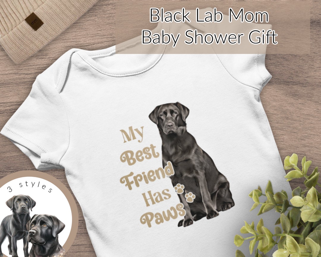 Black Lab Baby Onesie Mom Baby Shower Gift Gift for Dog Mom Etsy