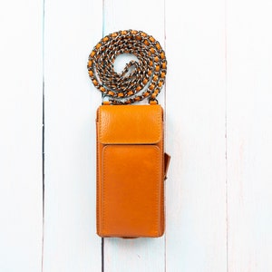 Custodia per telefono a tracolla in vera pelle fatta a mano, custodia per iPhone a tracolla, borsa per telefono in pelle, borsa in vera pelle, borsa a tracolla, borsa da donna