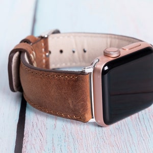 Apple Watch Lederarmband, iWatch Band, Echtleder Apple Watch Armband, Apple Watch Series 8 7 6 5 4 3 2 1 SE, 45-44-42mm, 41-40-38mm Bügel