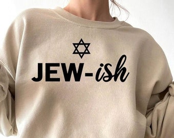 Sudadera judía de Hanukkah, sudadera judía, sudadera de Hanukkah, suéter de Chanukah, cuello redondo de Hannukah, sudadera de Shabat, suéter judío