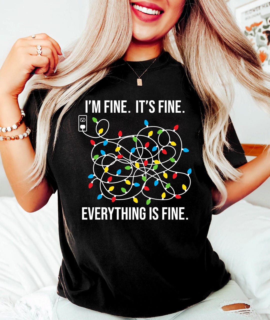 I'm Fine Everything is Fine Sweatshirt, Christmas Sweatshirt, Christmas