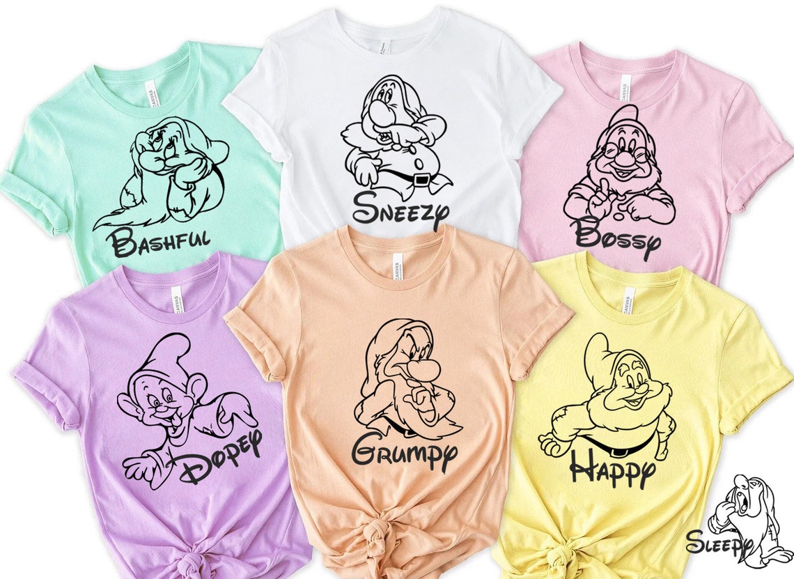 Seven Dwarfs Shirts Christmas Disney Shirts Disney Christmas Etsy