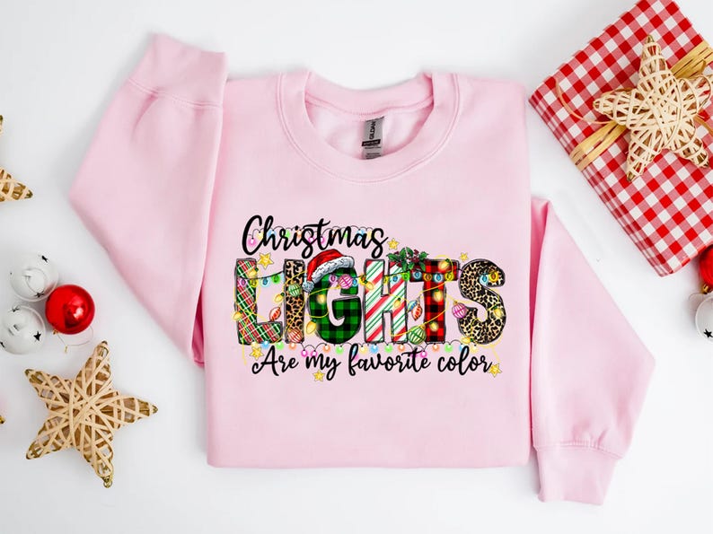 My Favorite Color is Christmas Lights Sweatshirt, Christmas Shirt