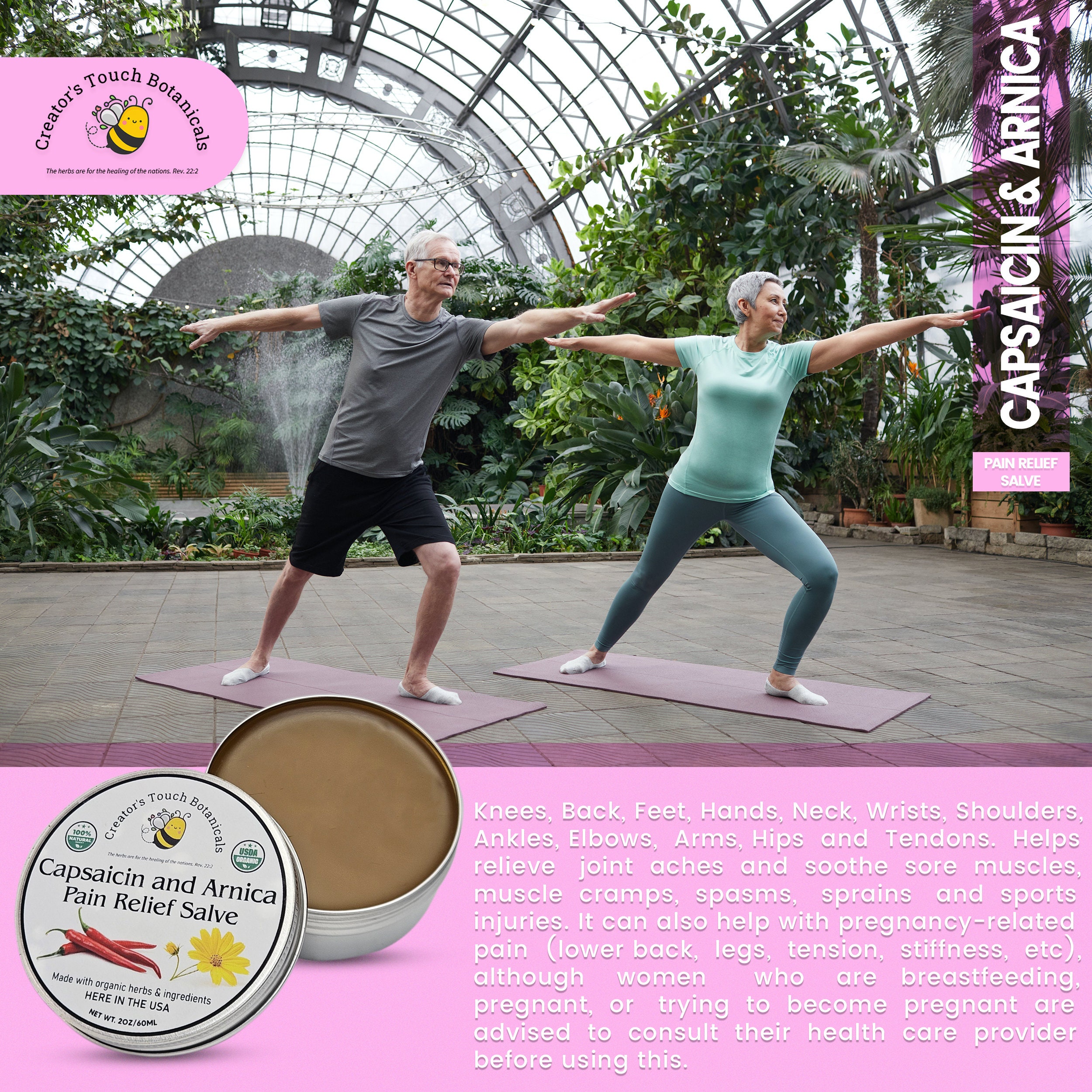 Cayenne Salve Capsaicin, Arnica, Neuropathy Pain Cream Nerve Pain