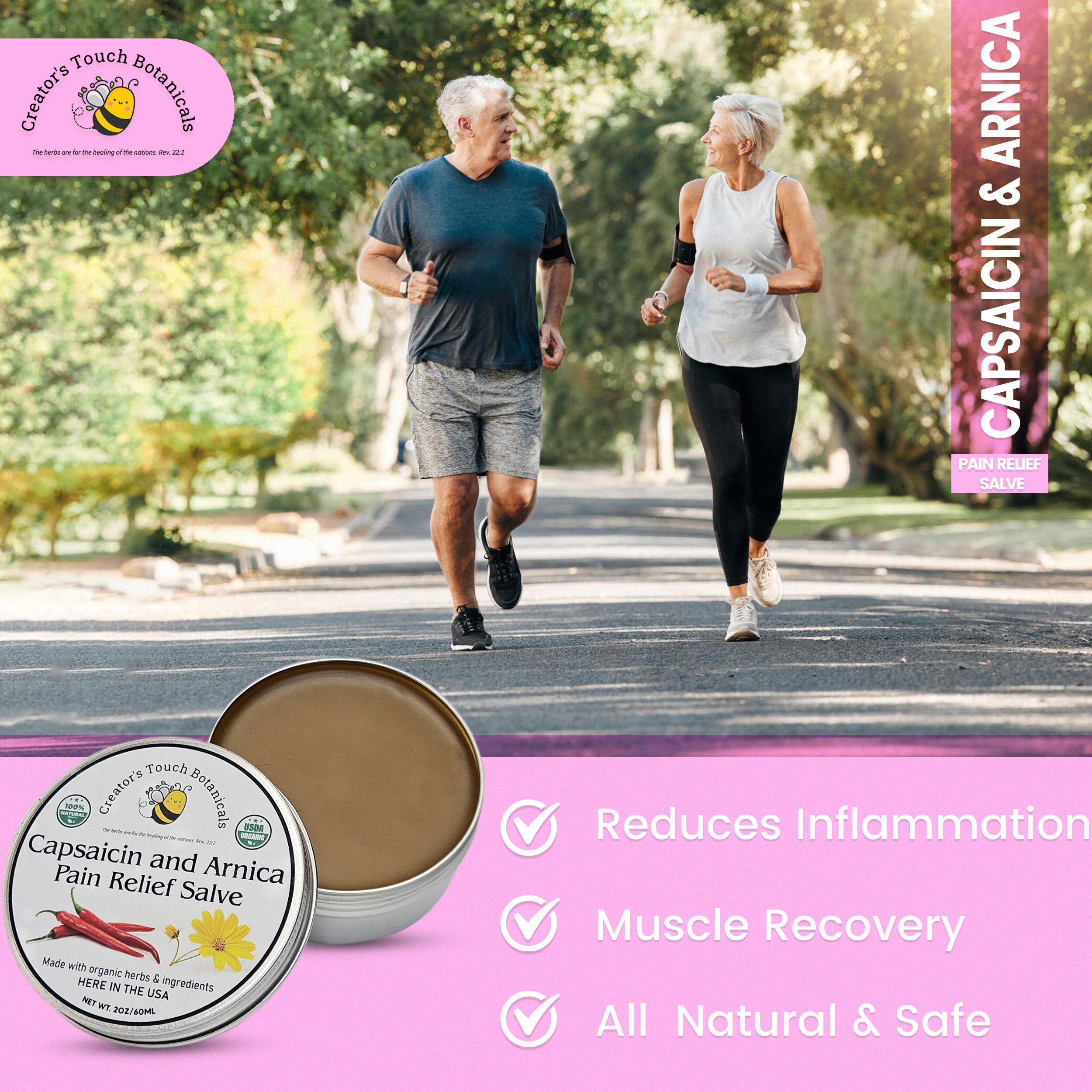 Cayenne Salve Capsaicin, Arnica, Neuropathy Pain Cream Nerve Pain