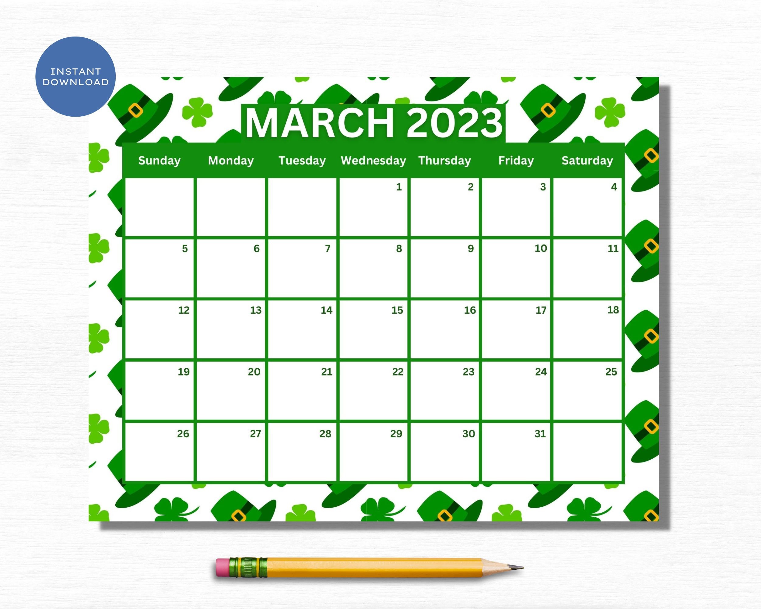 march-2023-calendar-st-patrick-s-day-printable-calendar-etsy