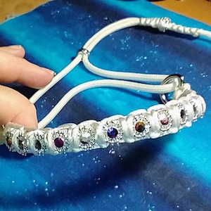Elegant white Dog Show Collar & Show Lead, Dog Leash, Many Colors. Braided Grip, Wider Kindness Neck. Fine Dog Show Martingale made in USA