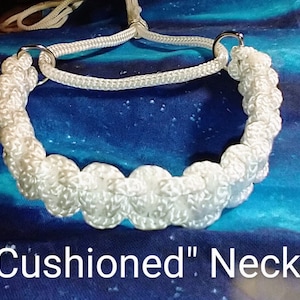 Elegant White Dog Show Collar & Show Lead, White Dog Leash w/ wider cushioned, kindness Neck. Dog show lead, Martingale or Slip. MAde in USA