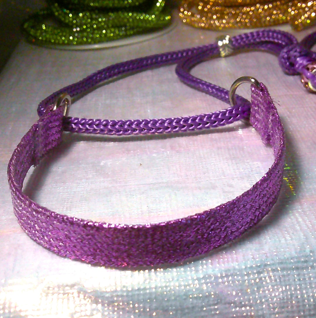 Elegant Dog Show Collar & Show Lead, Dog Leash, Fine Dog Show Martingale, VELVET LINED Kindness