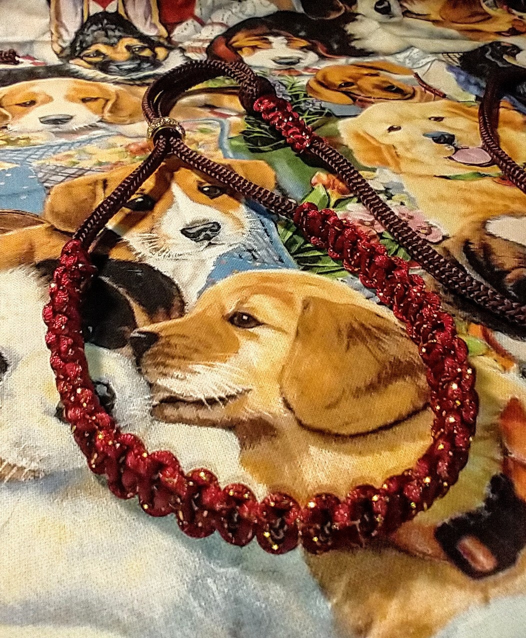 Elegant Custom Dog Show Lead. Fine Show Lead, Slip Lead, Dog Show