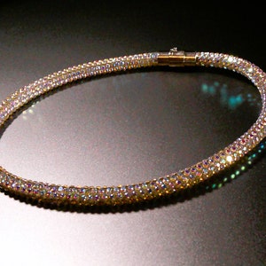 Elegant Dog collar. High Fashion Bling Dog Necklace, Fancy Crystal Dog Collar, Weddings, Parties, Photos,  Small & Toy Breed sz up to 12 in.