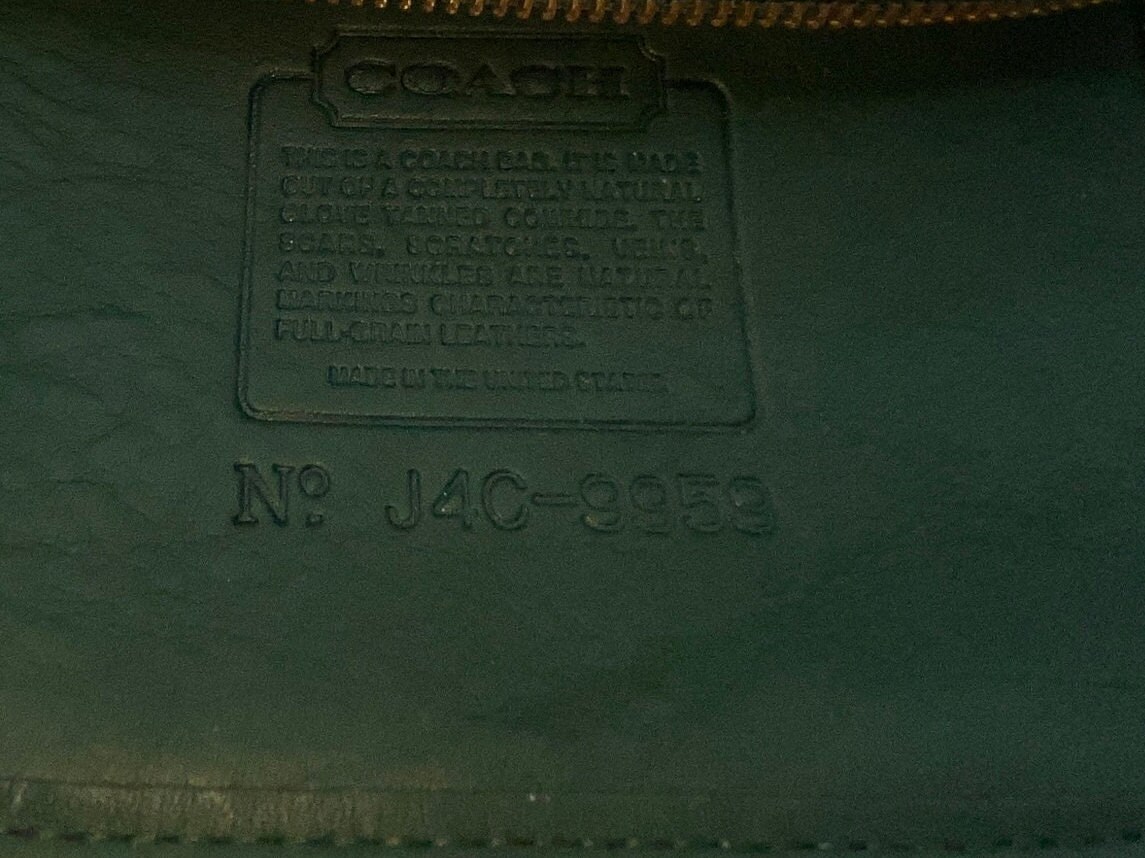 New Vintage Coach 9959 Bottle Green Petite Pelham Zip - Etsy