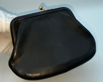 Vintage Coach 7155 Black Change Purse Kisslock - Etsy