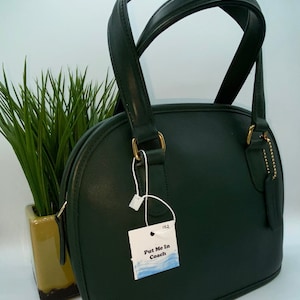 バッグ Vintage Coach Pelham Zip Green Handbag Coach Pelham Bag - Etsy