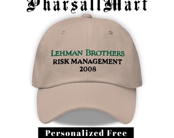 Dad Hat Embroidered Details "Lehman Brothers Risk Management 2008", Baseball Cap