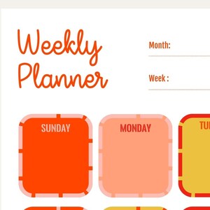 Planner Page (Poppy Red)