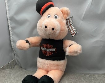 Harley Davidson Pig Stuffed Plush Play By Play With Tag 1993